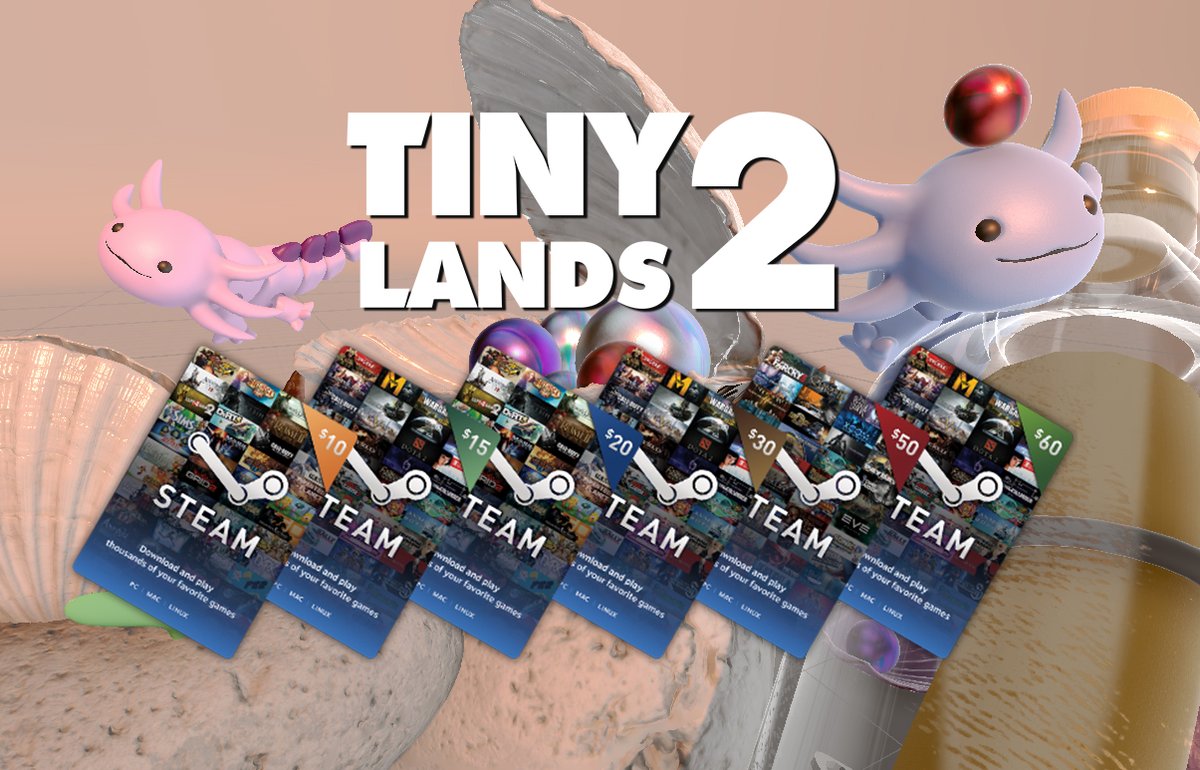For this holiday season, we are giving away Steam Gift Cards to give back some of the love we have received from our community! 💌✨

To participate:
⁃ Wishlist Tiny Lands 2 on Steam, and comment
“Wishlisted!”:
store.steampowered.com/app/2213330
⁃ Follow us: <a href="/Hyper3Studio/">Tiny Lands 2 OUT Now! PC/Switch ✨</a> 
⁃ Like &amp; RT ❤️