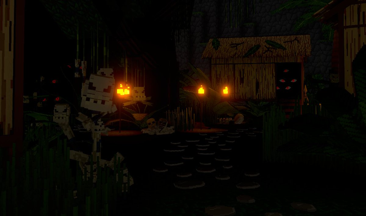JBJumboJB's tweet photo. Found a spooky Wood Cabin with Scary Eyes on Lost Island in @TheSandboxGame. Who dares to knock on the door? 🏚️👀 @Box3app https://t.co/pKpV9vP4MA #TheSandbox #AlphaSeason4 #AS4SocialChallenge https://t.co/FZn69bMZ4l