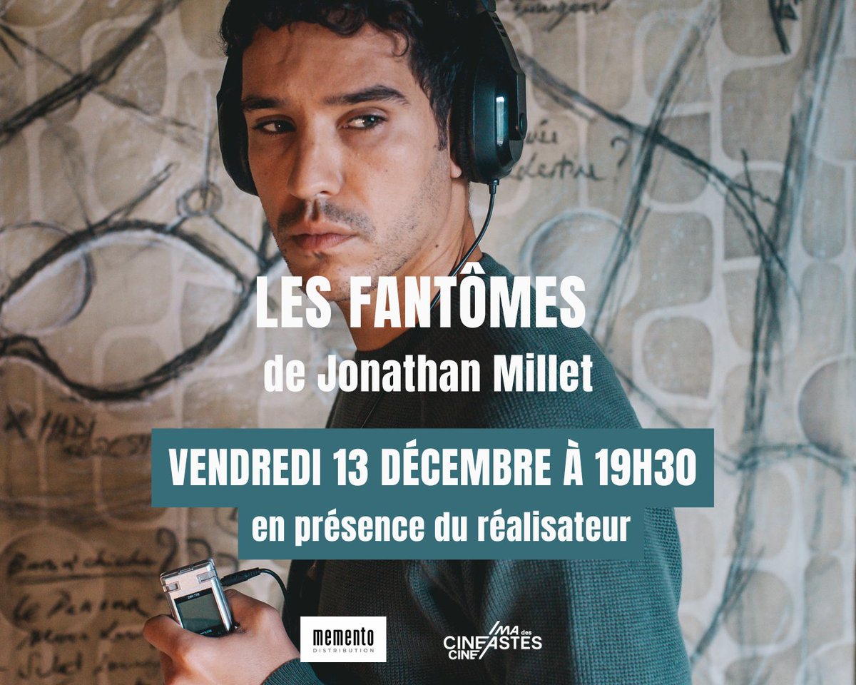 🎬 Séance spéciale de 𝐋𝐄𝐒 𝐅𝐀𝐍𝐓𝐎𝐌𝐄𝐒 de Jonathan Millet au Cinéma des Cinéastes !
 
 📅Vendredi 13 décembre à 19h30
 
 🎤La projection sera suivie d'un échange avec le réalisateur !
 
 🎟️Réservez vos places dès maintenant ! 👉 ticketingcine.fr/?s=emsx0828000…