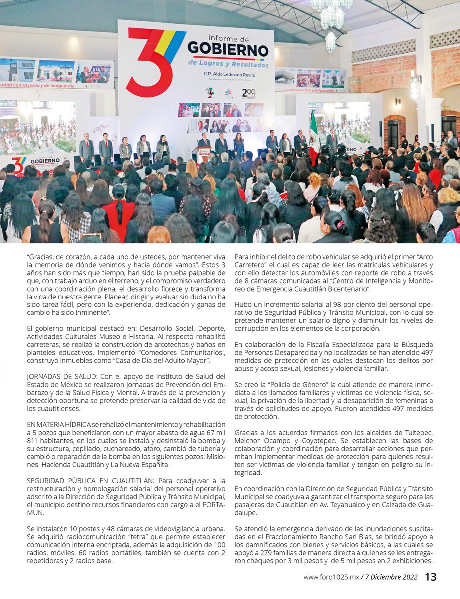 <a href="/AldoLedezma_R/">Aldo Ledezma Reyna</a> rindió su tercer informe, «#Cuautitlán es una Tierra con Historia y Tradición»: foro1025.mx/?p=32462