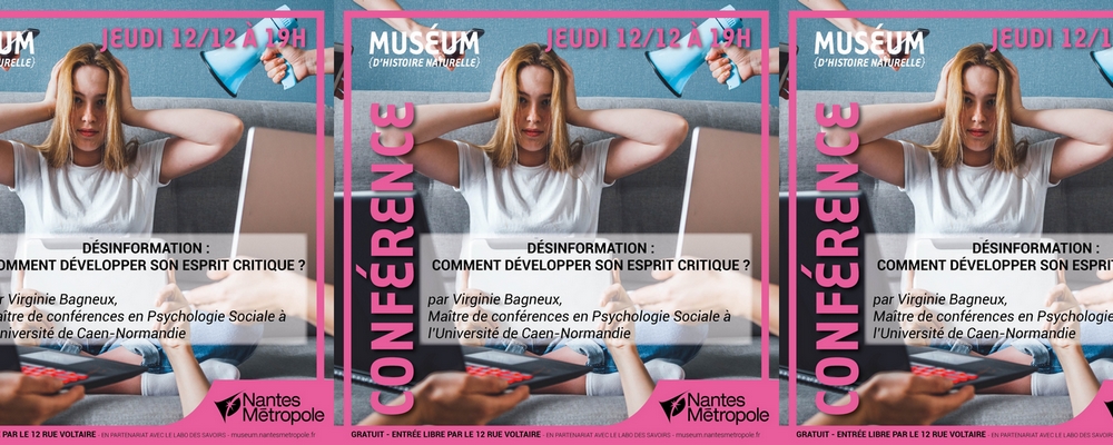 👩‍💼#communication
Virginie Bagneux (MC, LPCN) interviendra lors d'une conférence sur la désinformation et l'esprit critique 🗨️
📅le 12/12/24
🕐à 19h
🗺️ au Museum de Nantes

Pour en savoir plus 👉
lpcn.unicaen.fr/evenement/scie…