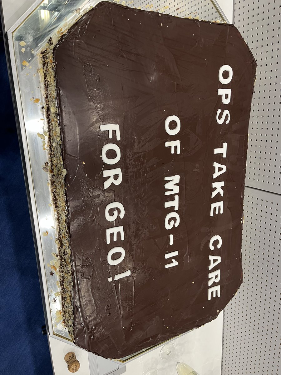 Last week we declared #MTG-I1 operational and celebrated with our Member States its renaming in #Meteosat-12.

Today, even more important, we celebrated with all <a href="/eumetsat/">EUMETSAT</a> teams who made it possible. It deserved a cake, don’t you think so ? 🛰️ 🎂 🥂