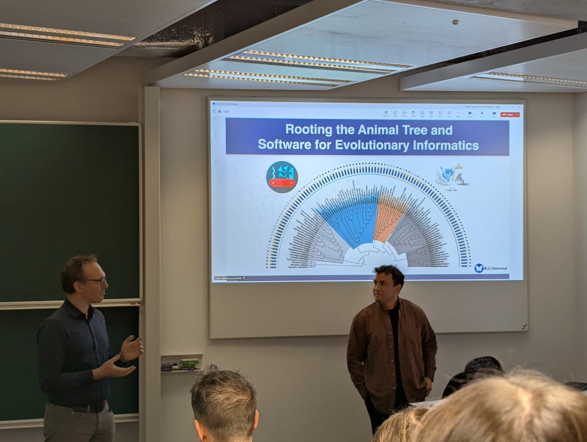 Marnix Medema (@marnixmedema) on Twitter photo It was great to host <a href="/jlsteenwyk/">🧬Jacob L Steenwyk</a> in Wageningen for a seminar today. Exciting discussions about orthology predictions, bioinformatic software/tool development and applications on interesting biological and biochemical problems... It was great to host <a href="/jlsteenwyk/">🧬Jacob L Steenwyk</a> in Wageningen for a seminar today. Exciting discussions about orthology predictions, bioinformatic software/tool development and applications on interesting biological and biochemical problems...