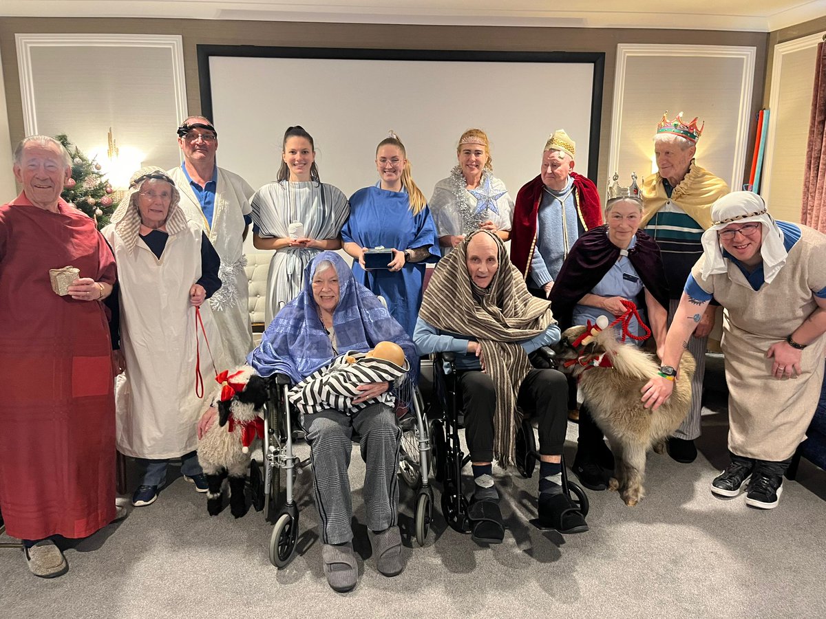 QuantumCareLtd's tweet photo. In the spirit of Christmas and as part of the Quantum Care Community Challenge, we invited our homes to recreate the Nativity Scene, with residents and staff in starring roles. Here are some photos showcasing their unique versions of the scene 🐑⭐

#Quantumcare #CareHomeUK https://t.co/QIo01Gw8YG