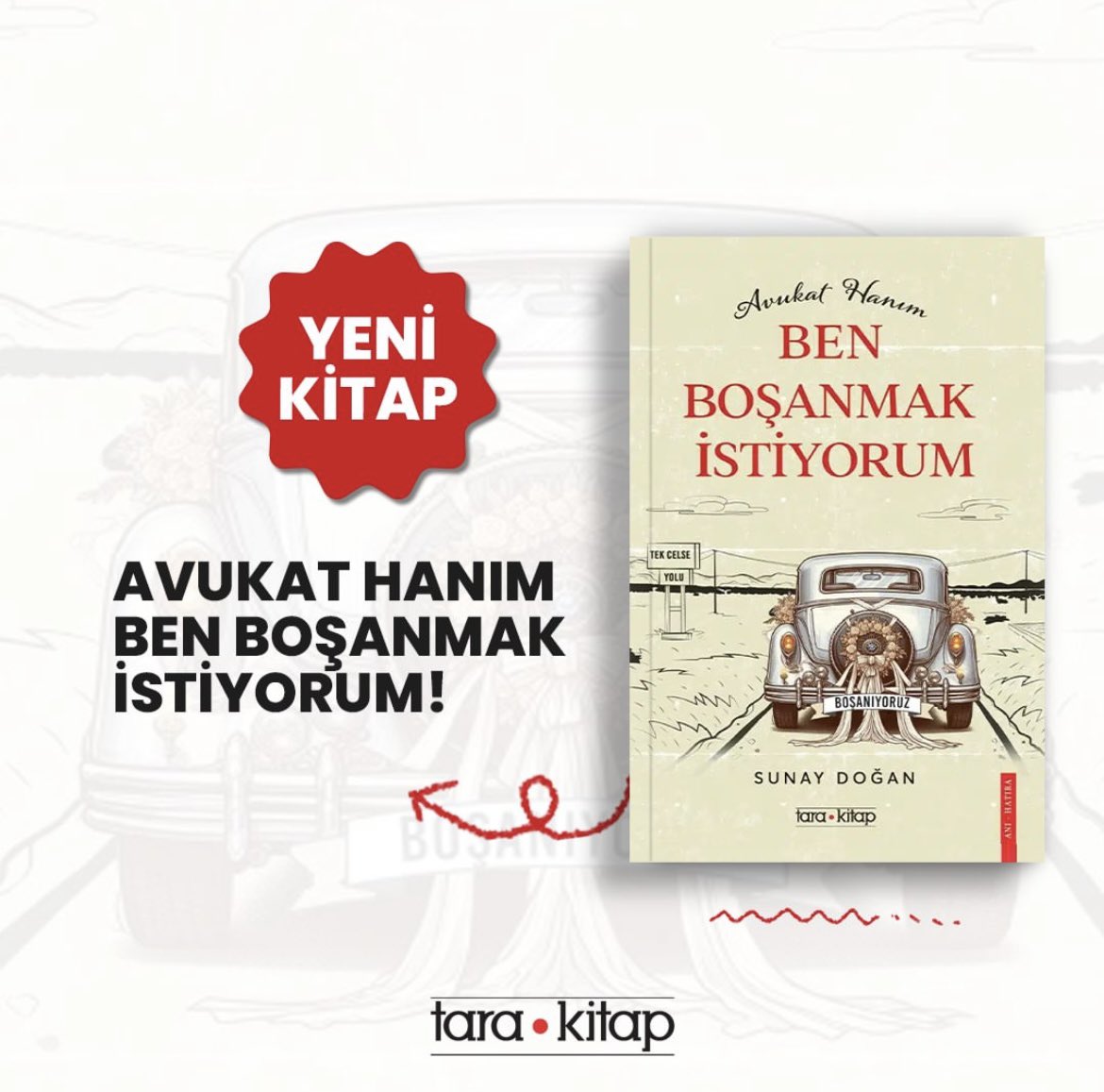 Evliliklerin ve ayrılıkların perde arkasını görmeye, duygusal bir yolculuğa çıkmaya hazır mısınız?✨

Avukat Sunay Doğan, boşanma davalarındaki hikâyelerden yola çıkarak sadece hukuki değil, kalbî bir röntgen çekiyor. 

Avukat Hanım Ben Boşanmak İstiyorum şimdi Tara Kitap’ta!🙌