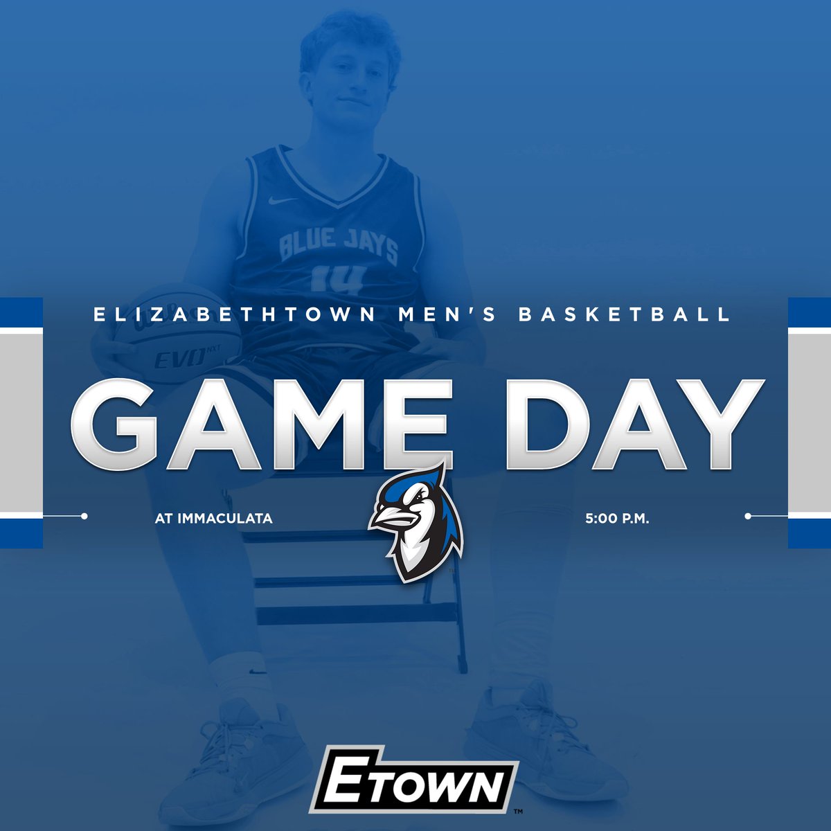 Etown Athletics (@etownbluejays) on Twitter photo MBB | After a break, <a href="/BlueJaysMBB/">E-town Basketball</a> hits the road to take on Immaculata this evening!
π: Immaculata, Pa.
β°: 5 PM
π: tinyurl.com/22kz9686
π₯: atlanticeastnetwork.com/immaculata/
#FlyWithUs #D3hoops MBB | After a break, <a href="/BlueJaysMBB/">E-town Basketball</a> hits the road to take on Immaculata this evening!
π: Immaculata, Pa.
β°: 5 PM
π: tinyurl.com/22kz9686
π₯: atlanticeastnetwork.com/immaculata/
#FlyWithUs #D3hoops