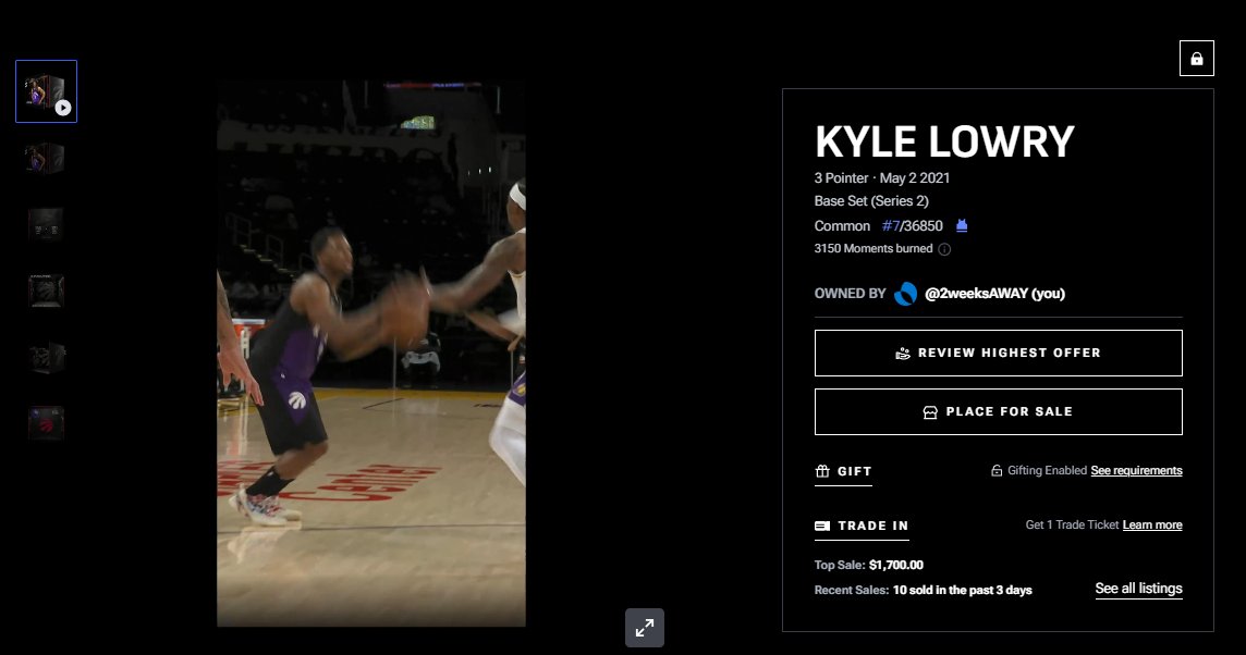 After collecting thousands of this moment of Lowry's final game for the Raptors, I finally have a special serial.