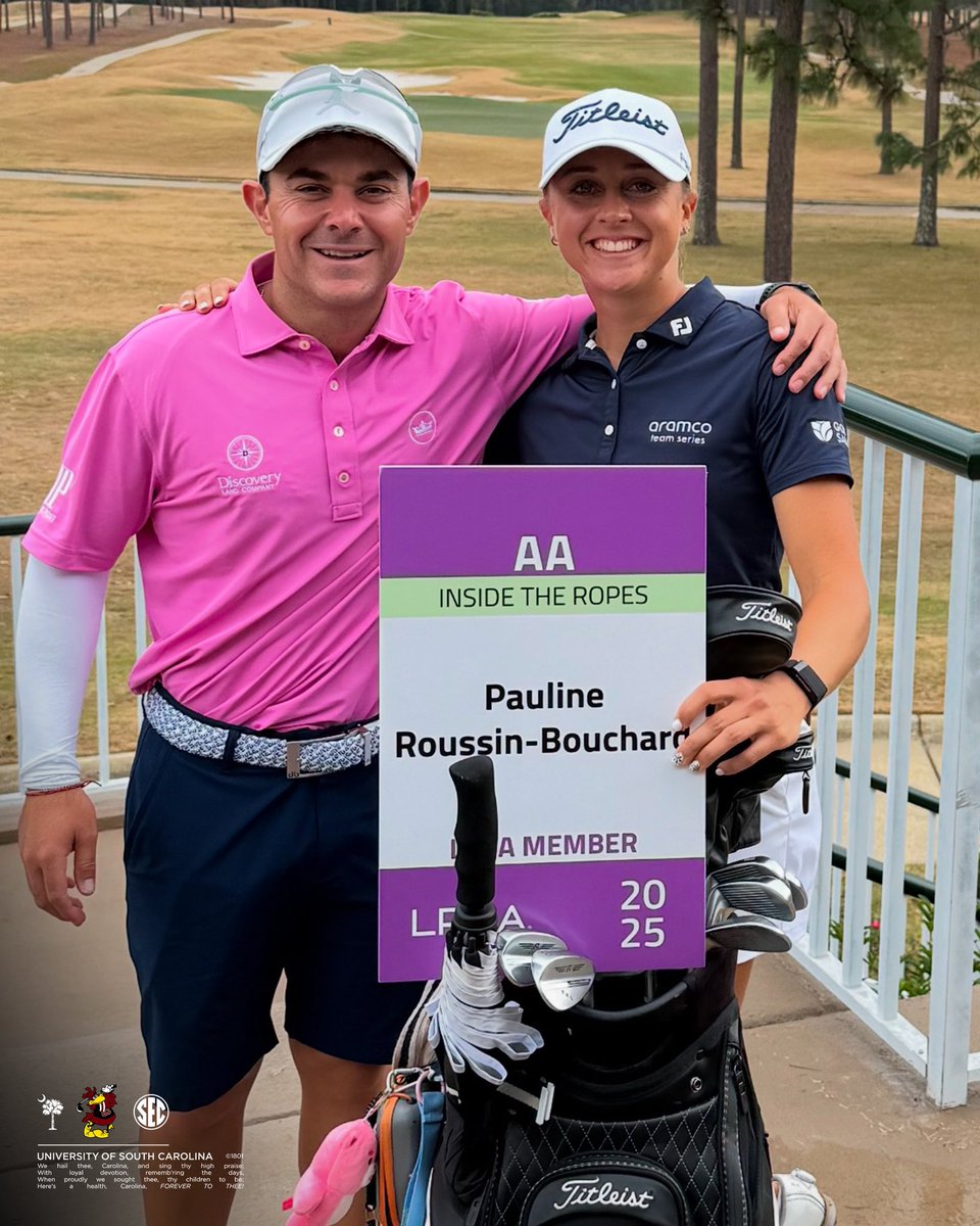 GamecockWGolf's tweet photo. Coming 🔜 to an @LPGA event near you… 🤙

Former All-American @pauline_roussin finished third at 19-under this week in Mobile at the final stage of this year’s LPGA Q-Series to earn full status for the 2025 season. 🔥

#ProGolfcocks🐔⛳️ // #ForeverToThee https://t.co/5JgnwyNp2e
