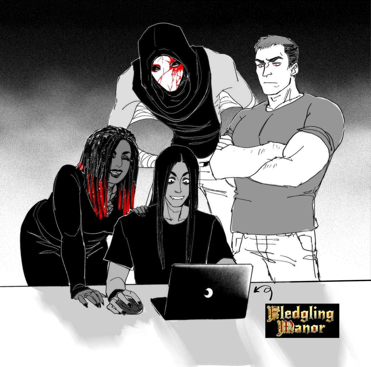 insecretplaces_'s tweet photo. Fledgling Manor is available now with a special launch discount! Please enjoy our funny, sexy, weird game about vampires, reality TV, and a metalhead from upstate New York https://t.co/G2URdLPDgF https://t.co/NSYV60Hb6V