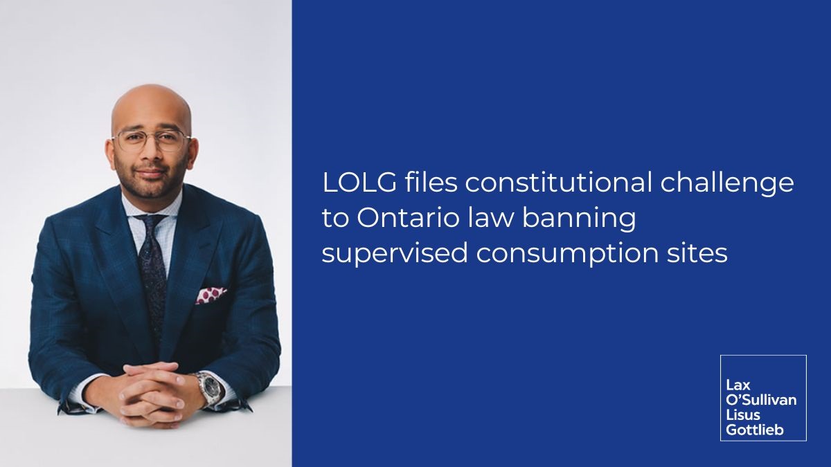 <a href="/rahoolagarwal/">Rahool Agarwal</a> represents the applicants in a constitutional challenge against Ontario’s Community Care and Recovery Act, 2024. The challenge argues that the new law violates the Charter of Rights and Freedoms and the division of powers. bit.ly/3BppXEY