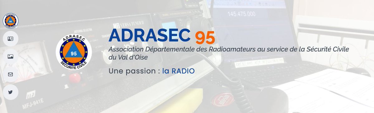 ADRASEC95's tweet photo. Le site internet de l'association @ADRASEC95  fait peau neuve !

▶️ Visitez la nouvelle version simplifiée (pour partager juste le nécessaire) :  https://t.co/1d4XqKfgeW

#securitecivile #adrasec #radioamateur #hamradio #fnrasec @fnrasec https://t.co/U9abJ7d2M1