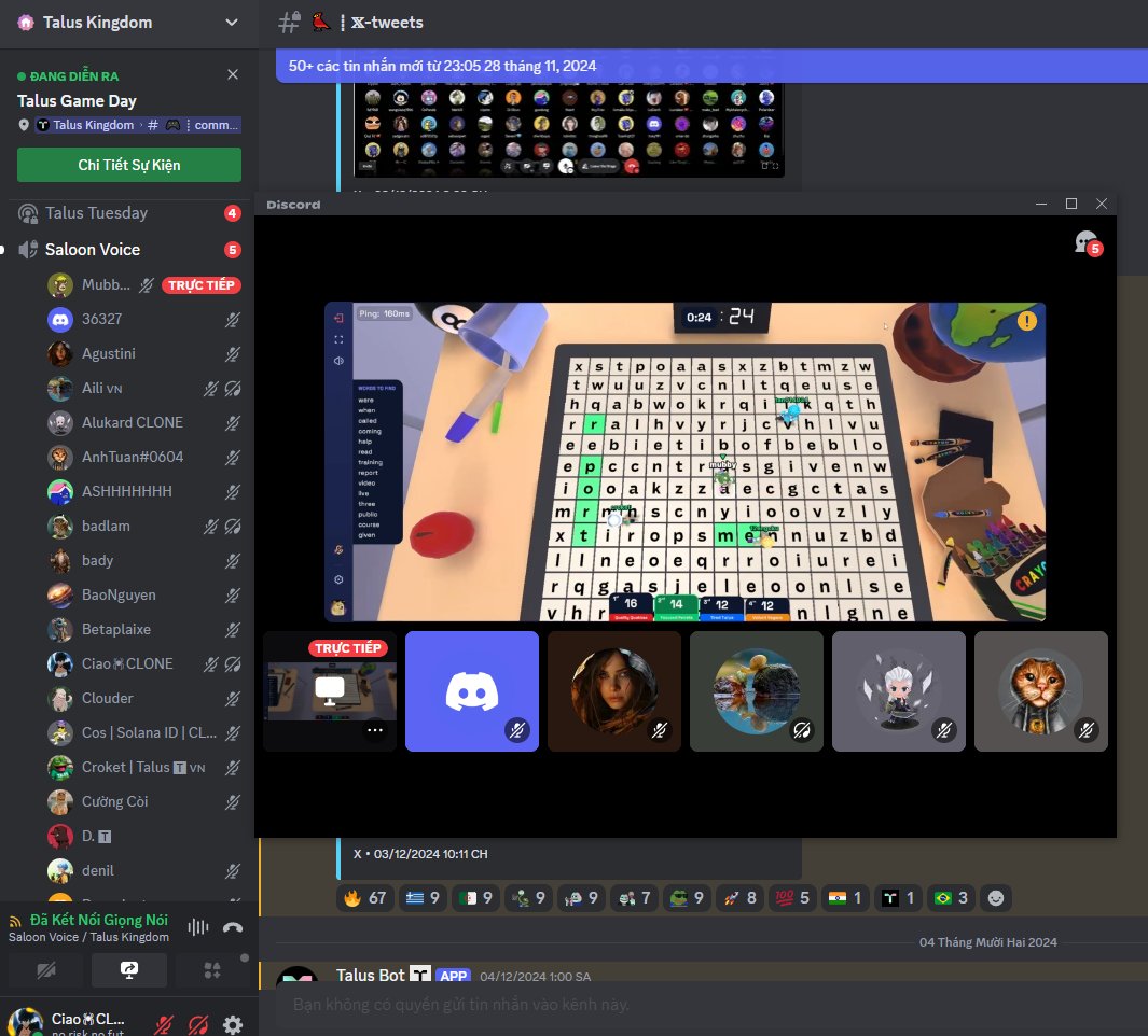 thee_nam's tweet photo. Join the Talus Discord game to earn rewards &amp; grow our community! Boost yourself while contributing to our shared success. 🌟🎮 #TalusCommunity #Rewards @TalusNetwork #talusforall https://t.co/SkWcwVqy8z