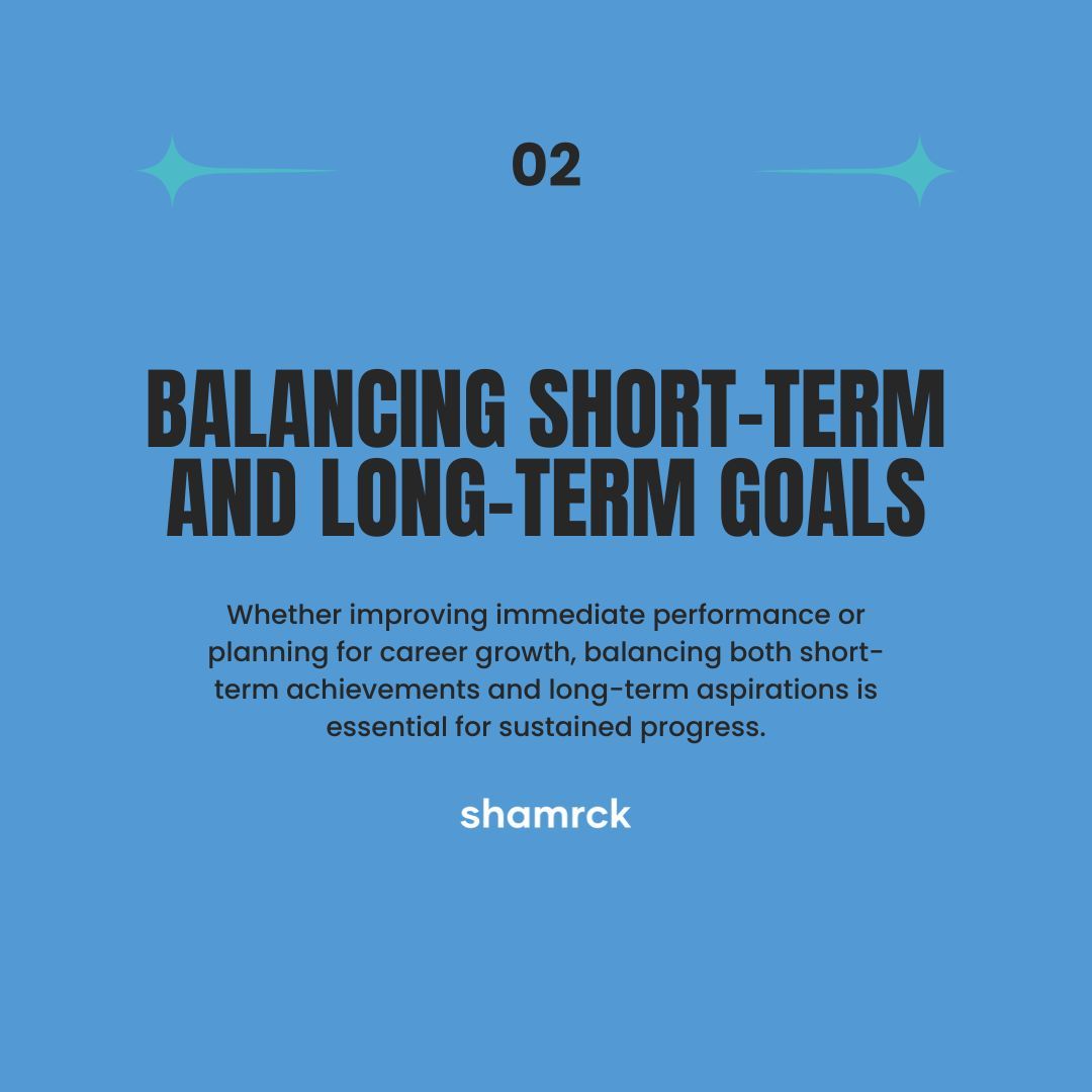ShamrckAI's tweet photo. Set SMART goals to drive success! Align personal and organizational objectives, track progress, and adapt as needed. Support through coaching and feedback boosts growth. Students, reflect on past achievements and set new goals for academic and personal growth. #GoalSetting https://t.co/eu0uxgZWYS