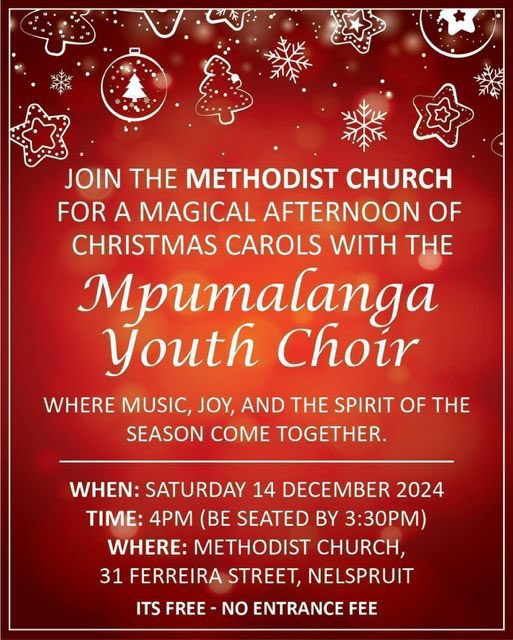 kekeletso_Ma's tweet photo. Wish I knew about this sooner! Would've loved to spend my festive season in Nelspruit, Mpumalanga 😭🤍. Please attend the Mpumalanga Methodist event on my behalf 🫵🏾 #FestiveDreams” https://t.co/BdqjmwxmH4