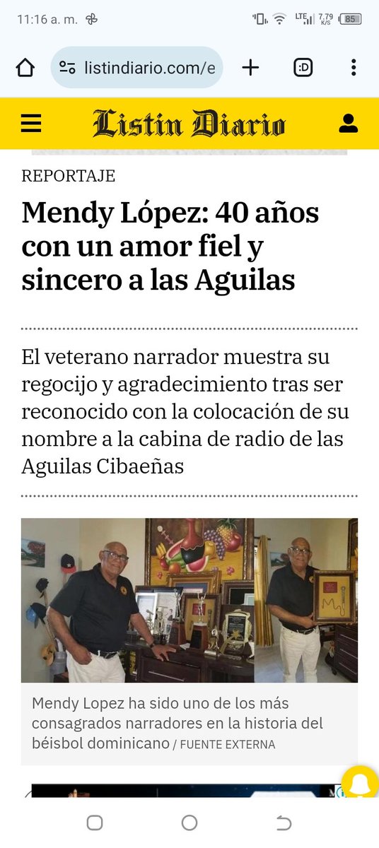 Mendy López, ícono #aguilucho.

Medios de #RD se pasan el día analizando #tecnologías, #InteligenciaArtificial (#IA)..., pero la calidad #ortográfica les importa poco en ejercicio #periodístico.

Mientras más adefesios, más te publican.

#Tilde a -Águilas-.

#OCICRD #ListínDiario