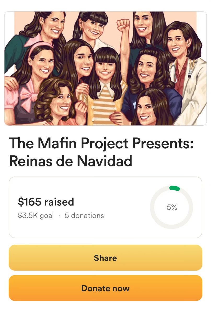 themafinproject's tweet photo. Feliz miércoles!! Que emoción, ya casi llegamos a los $200!! Se puede donar al GoFundMe, pueden comprar algo en la tienda Redbubble, o simplemente regalarnos un RT. Cualquier tipo de apoyo es apreciado 👉🏼👈🏼 Thank you a million ❤️✨🎄 #mafin #SueñosDeLibertad https://t.co/lmqn9BeD1t