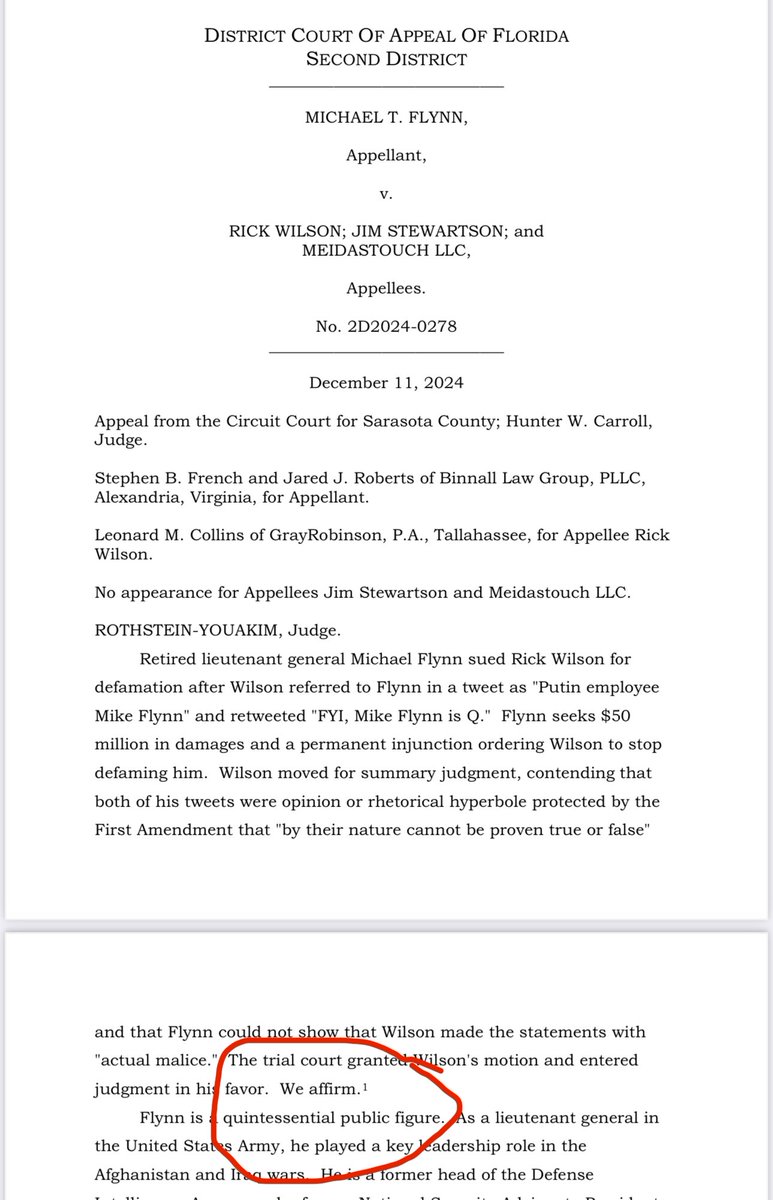 FPWellman's tweet image. There it is. @TheRickWilson beats disgraced loser ex-Lt. Gen. Mike Flynn…again. We aren’t surrendering.