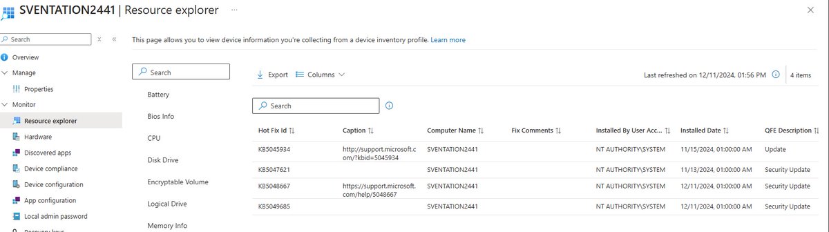#MSIntune Enhanced Hardware Inventory has sneaked into my tenant.