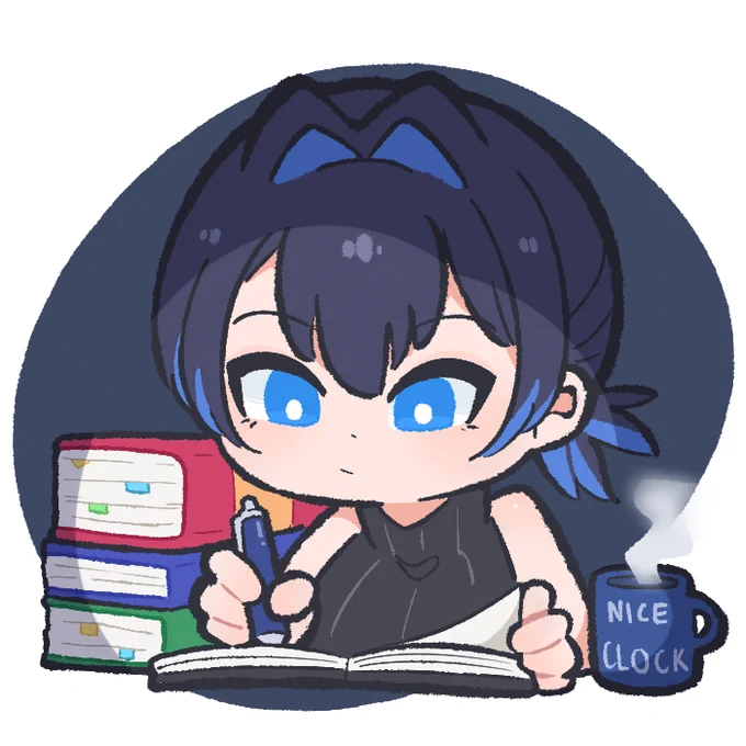 hard working Kronii#kronillust 