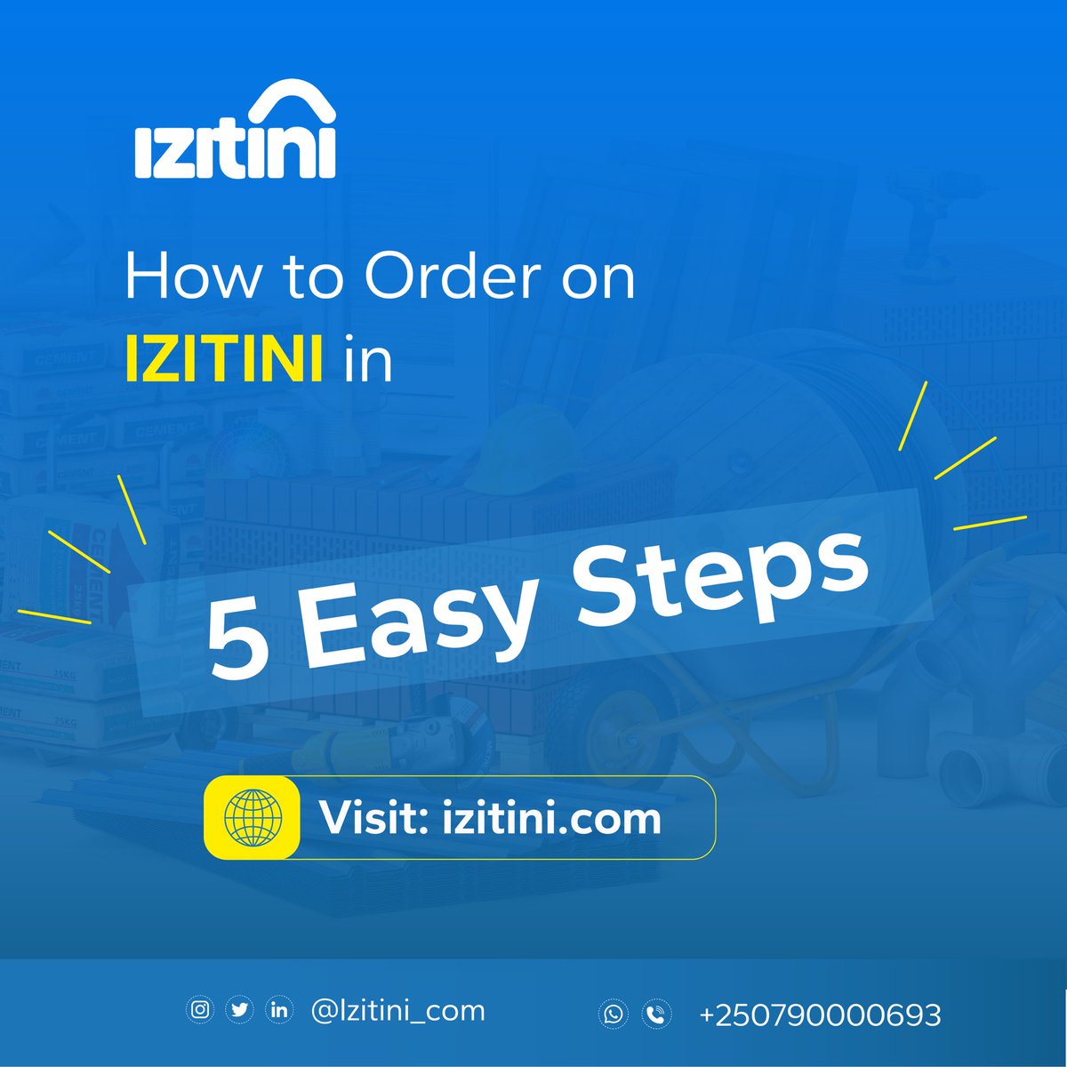 Izitini_com's tweet photo. Start your construction project in a smart way. ��

With just a few clicks and steps, get quality building materials delivered directly to your site! Quick, reliable and time saving.

#SmartConstruction #BuildingMadeEasy https://t.co/hWUQ4fsks8