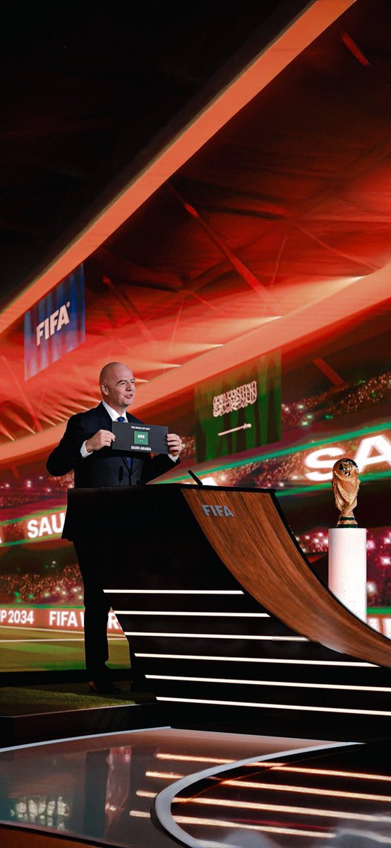 "نحن لانحلم..نحن نفكر بواقع سيتحقق إن شاء الله"

 #أهلًا_بالعالم
#كاس_العالم_2034