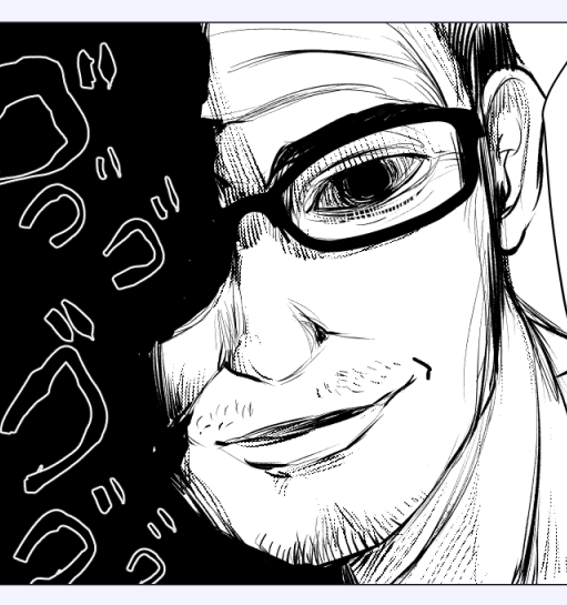 おじちゃんはね、おじちゃんを描いているよ 