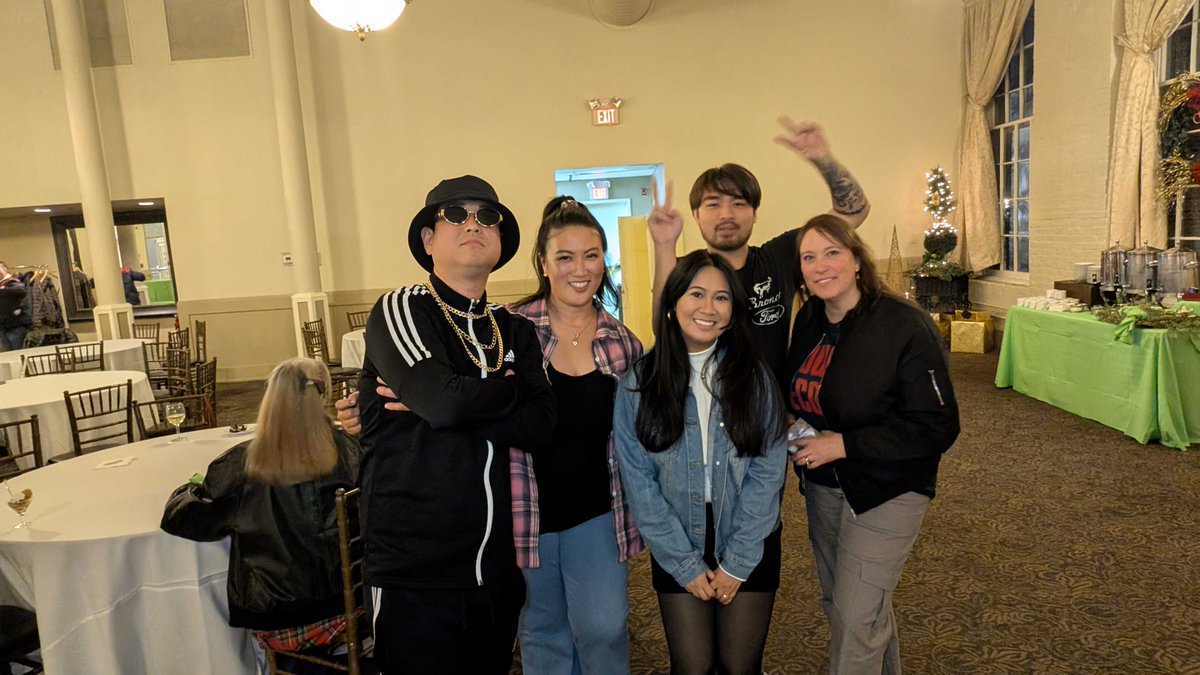 TeamBelay's tweet photo. Belay celebrated the holidays in style at the stunning Great Room in Savage Mill, where we traveled back to the 90s! 🎉We had fun games, delicious food and drinks, and amazing company! Cheers to our incredible Team Belay and a fantastic year ahead! 🥂😊 https://t.co/xKXg7byL11