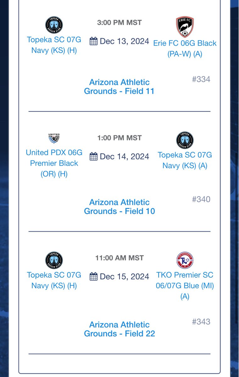 Here’s our schedule for National Quarter Finals in Mesa AZ  this weekend!🌵🏜️