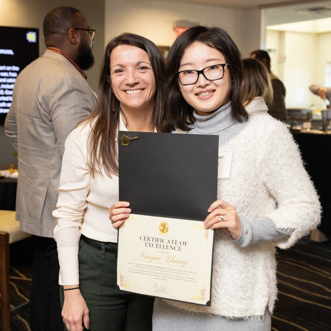 KSUresearch's tweet photo. ✨ Celebrating Excellence in Research! ✨

At the Apex Awards, we honored some of the brightest stars in research from across campus. 🌟

It was a privilege to celebrate their remarkable contributions and witness the incredible talent within our KSU community! 💛🖤 #KSUResearch https://t.co/zC7JY84ZuH