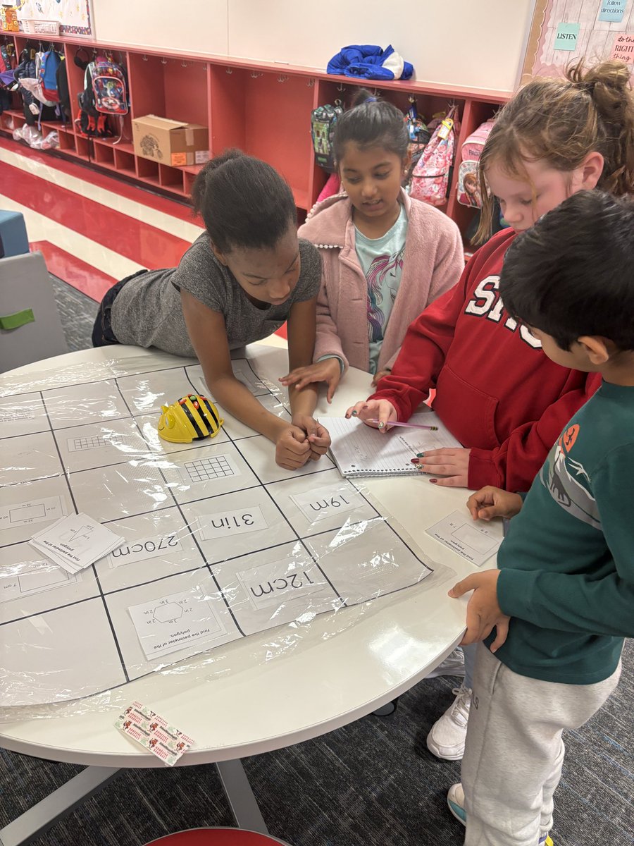 ashleysonkin's tweet image. From kindergarten comparing numbers to   working on area and perimeter, the Beebots have been busy bees today!!!  @TaylorElemTalk #HourOfCode