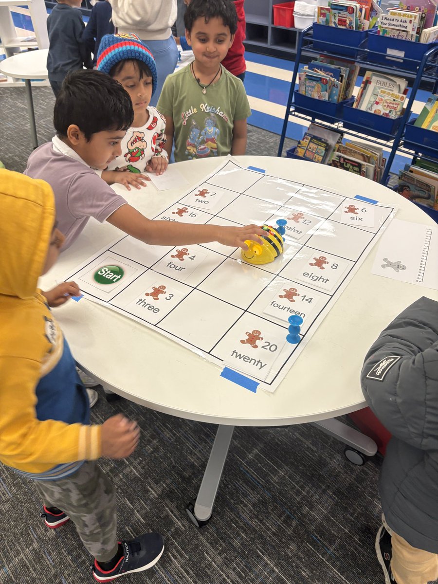 ashleysonkin's tweet image. From kindergarten comparing numbers to   working on area and perimeter, the Beebots have been busy bees today!!!  @TaylorElemTalk #HourOfCode