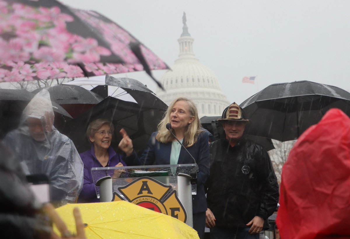 Archive: Rep. Abigail Spanberger (@repspanberger) on Twitter photo Proud to stand in the rain with America’s firefighters to urge my colleagues in the U.S. Senate to pass my bipartisan #SocialSecurityFairnessAct.
Thank you <a href="/SenSchumer/">Chuck Schumer</a> for committing to bring this bill to the U.S. Senate floor before the clock runs out at the end of the year. Proud to stand in the rain with America’s firefighters to urge my colleagues in the U.S. Senate to pass my bipartisan #SocialSecurityFairnessAct.
Thank you <a href="/SenSchumer/">Chuck Schumer</a> for committing to bring this bill to the U.S. Senate floor before the clock runs out at the end of the year.