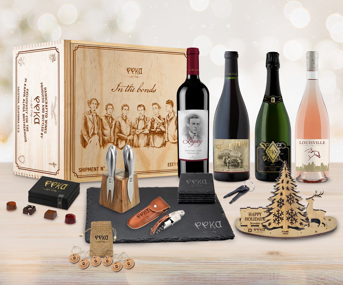 Enjoy amazing deals and discounts on every purchase:
Buy 3 holiday gifts, get the next gift 50% OFF
Buy 3 wine bottles, get 1 FREE wine key
Buy 6 wine bottles, get 1 FREE
Buy 12 wine bottles, get 3 FREE

Shop today at winegiftshop.com/phiphika

#Pike #PiKappaAlpha #PikeU