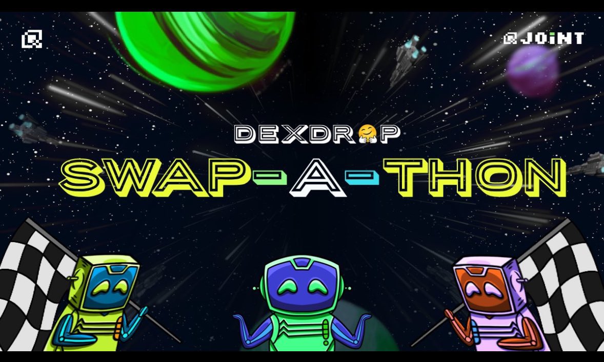 relax_enjoy420's tweet photo. 🔥 Swap-A-Thon is here from @0xJoint 🚀
Gateway to $JOIN Rewards! 🔥
This new update makes DexDrop even more accessible for everyone including DeFi newbie or a seasoned trader,
🚀Earn $JOIN allocations by swapping on Joint.
#Dexdrop #Crypto https://t.co/Seuj72m9n8
