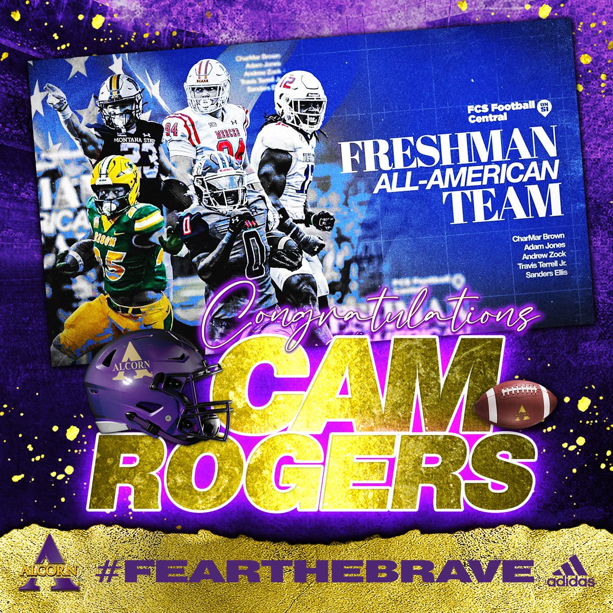 📣 HUGE CONGRATULATIONS to our very own Cam Rogers, standout Offensive Lineman, for being named to the 2024 FCS Freshman All-American Team! 🏈💪

Your dedication, hard work, and impact on the field this season have not gone unnoticed.🌟

#FearTheBrave | #AllAmerican |