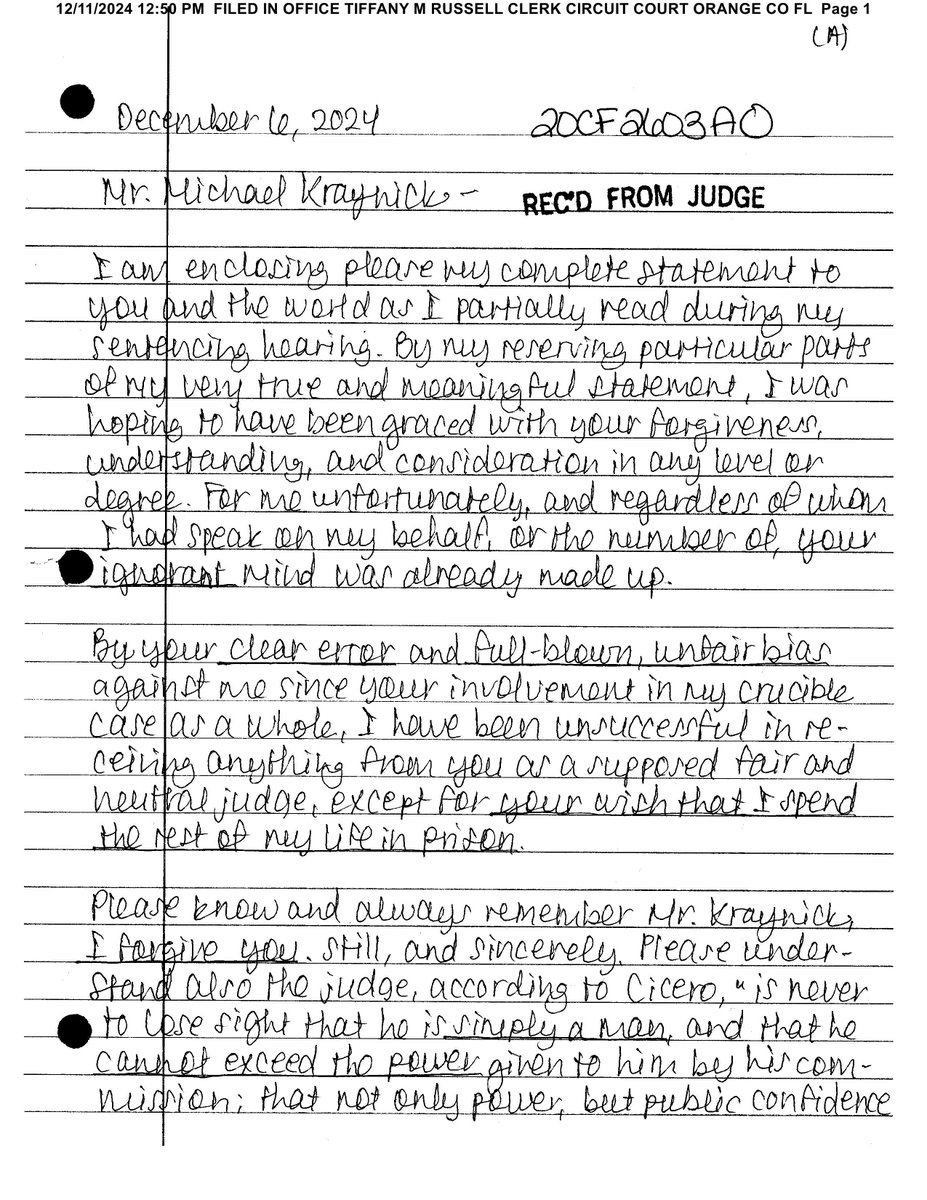 trialTVLive's tweet photo. #BREAKING New 28 page letter to "Mr. Michael Kraynick" from none other than #SarahBoone and she's pissed 🔥

#suitcasesarah #jorgetorresjr #TrueCrime 

Full letter below:
https://t.co/x9QuuB0Y6Z https://t.co/42cyLU7J8A