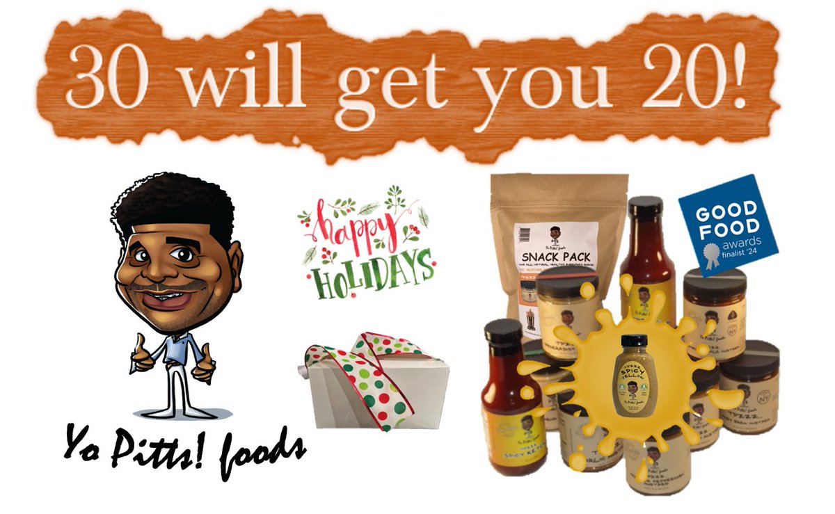 savinghomesAA's tweet photo. Check out what @yopittsfoods has going on!!!....
30 will get you 20!!!!!   Spend $30 and you will get 20% off! (the entire order) https://t.co/wFC4t2rpd1 #Americasnewfavoritespreads #holidaysale #sale #holidays #holiday #holidayshopping https://t.co/KnbAdsQZbj