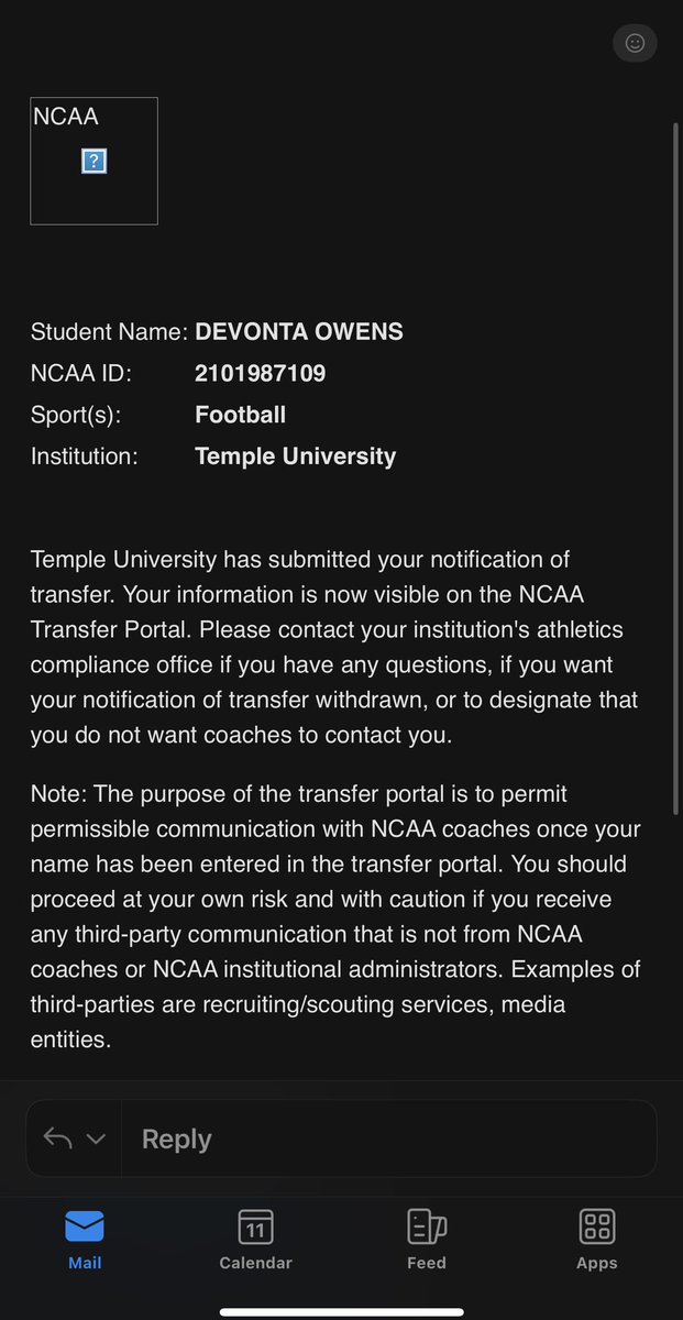DeVonta Owens tweet media