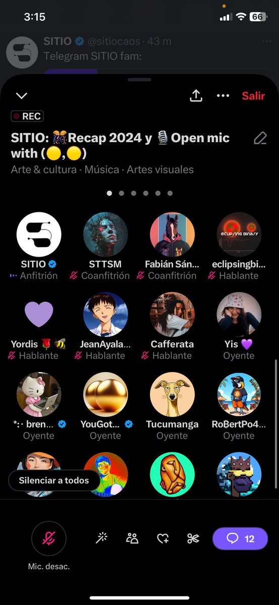 sttsm_eth's tweet photo. Presente en el último Space 2024 de @sitiocaos con @YouGotBallsNet 🟡🟡 https://t.co/tyPZ4wxGkx