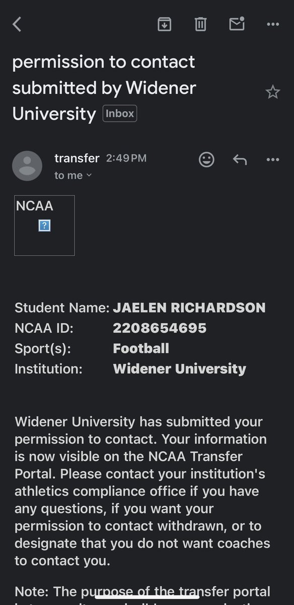 JaelenRich23's tweet image. Officially in the transfer portal.

Wide Receiver/Slot/ATH
2-3 years of eligibility
3.0 GPA
NCAA ID #2208654695