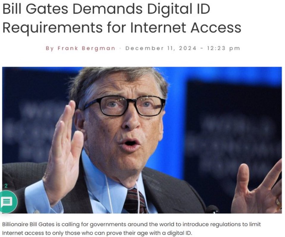 Frightening. No one elected Bill Gates.