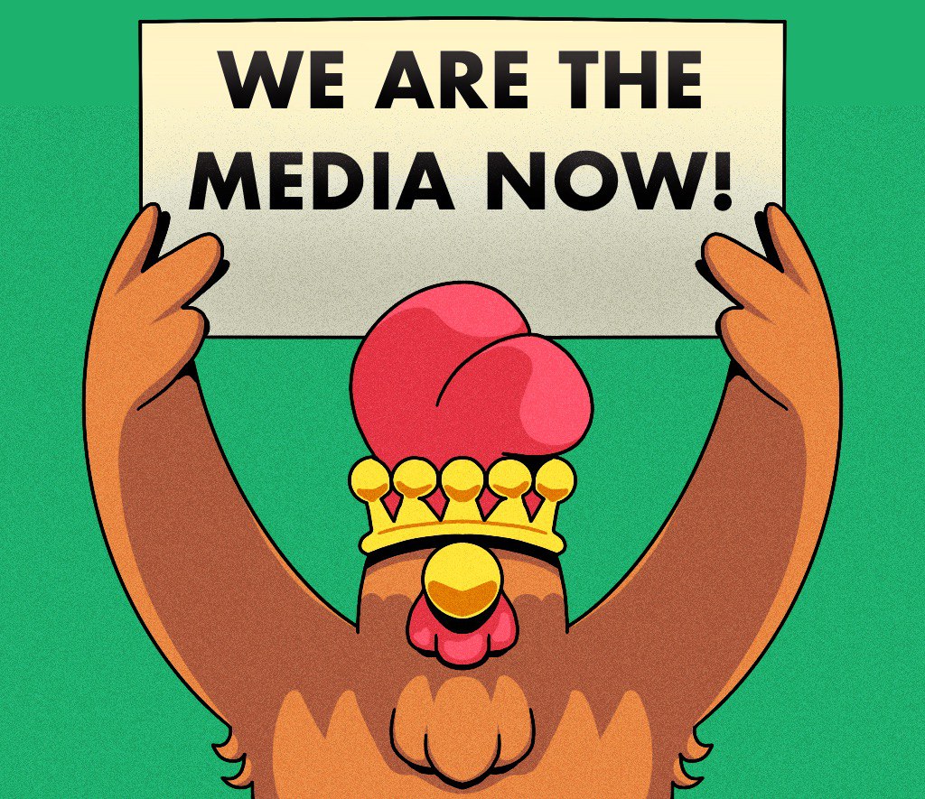 We are the media now. 🐓

<a href="/elonmusk/">Elon Musk</a>