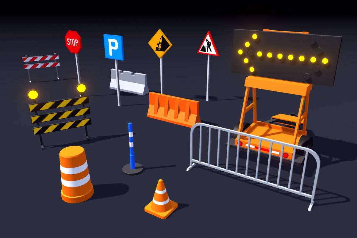 MenaStudios's tweet photo. New free asset!🎄🎁 "ARCADE: Traffic Props". Get it at https://t.co/n7BTepcxaN

#unity3d #gamedev #lowpoly #GameAssets https://t.co/YhXTMGeBAj