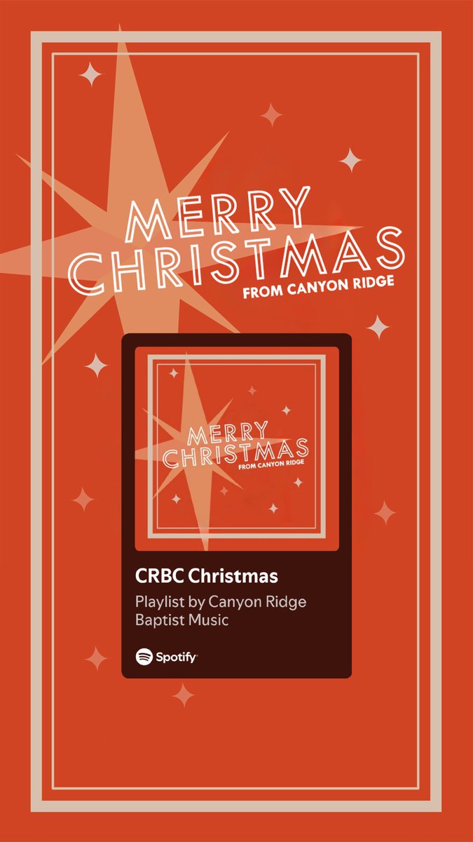 CRBaptistChurch's tweet photo. Get into the Christmas spirit by listening to the official CRBC Christmas playlist on Spotify! Follow the link to start listening today.

https://t.co/bnXVip4GnT https://t.co/nAACEHVNNx