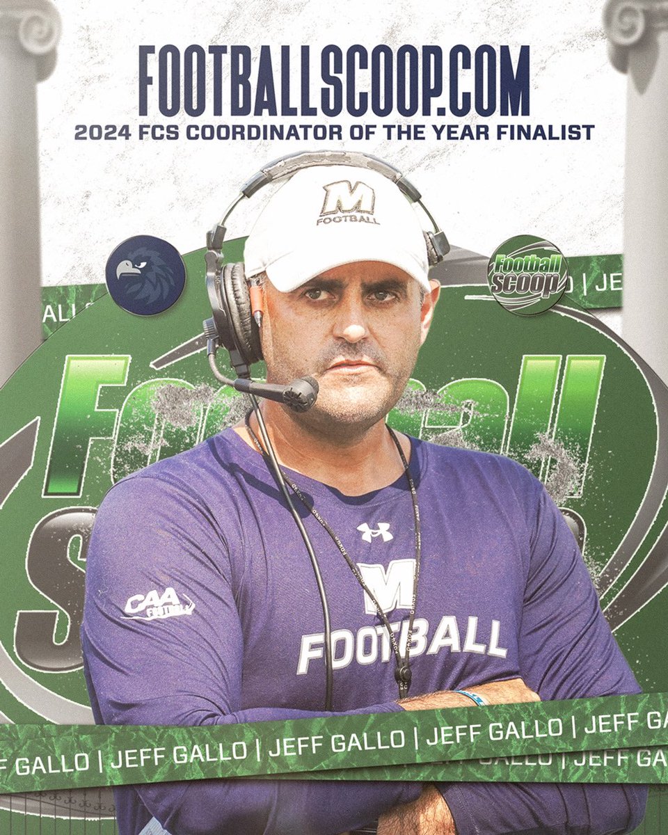 MonmouthHawks's tweet image. The stats don’t lie 👊

Jeff Gallo has been named a finalist for the 2024 @FootballScoop FCS Coordinator of the Year!

#FlyHawks | @CoachJeffGallo