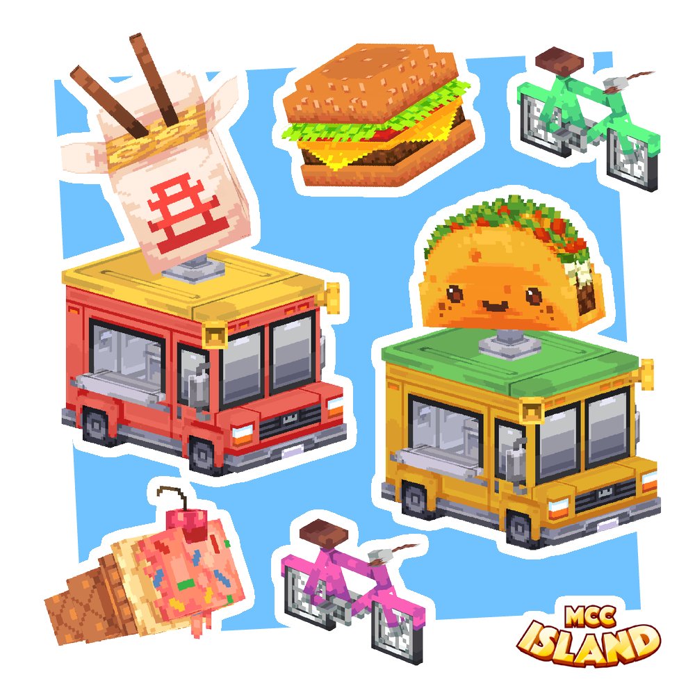 yummy food trucks 😋🍔✨
#minecraft #pixelart