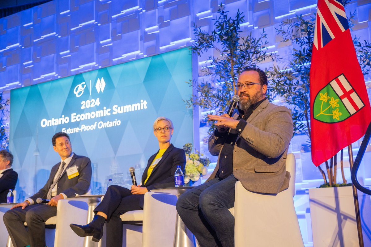 OntarioCofC's tweet photo. The return of the OCC’s Policy Debate Series did not disappoint! 🔥👏

A big thank you to all our incredible debaters, including, @DrewFagan4, @FlavioVolpe1, @MikePMoffatt, @RobinShaban, and Moderator, @spaikin for their energy and insights that truly shone through in each round of the debate. Not only did their passion elevate the discussion, but it also sparked meaningful conversations beyond whether Ontario Is Losing Its Global Competitive Advantage that will resonate long after the event. Each of you demonstrated exceptional skill, thoughtfulness, and commitment to the craft of debate.

While the debate for whether Ontario’s strengths can offset its growing vulnerabilities seems to have been resolved… one question that seems to be up for debate post #OES2024 is whether pineapple truly belongs on pizza. 💭😅

Joking aside… let’s continue pushing our province’s boundaries and inspiring meaningful change to #FutureProofON!