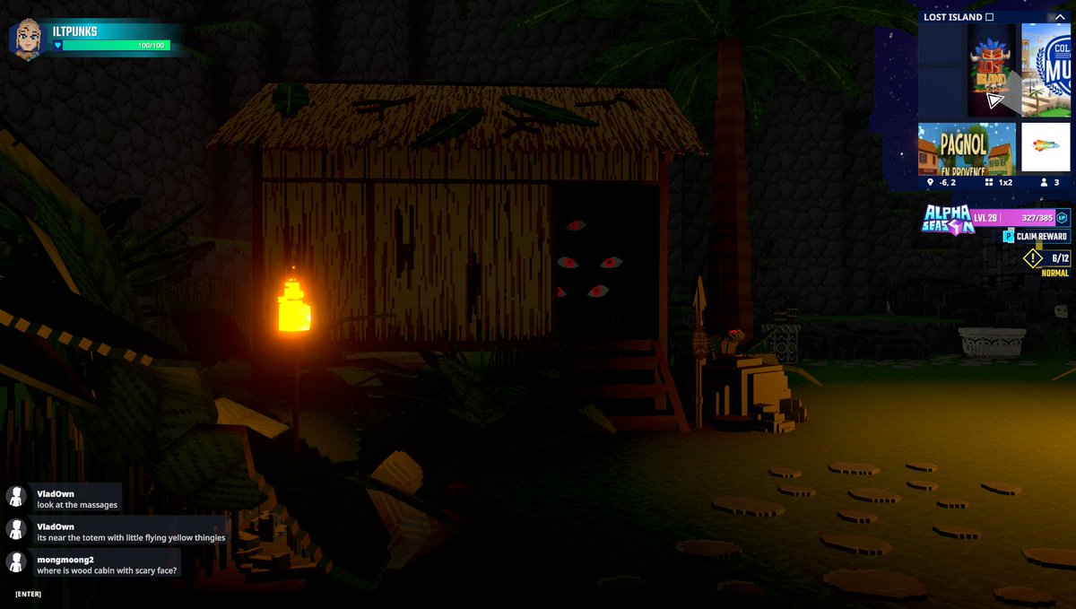 Found a spooky Wood Cabin with Scary Eyes on Lost Island in <a href="/TheSandboxGame/">The Sandbox</a>. Who dares to knock on the door? 🏚️👀 <a href="/Box3app/">BOX3 CREATIONS</a> register-landings.sandbox.game/alphaseason4-s… #TheSandbox #AlphaSeason4 #AS4SocialChallenge