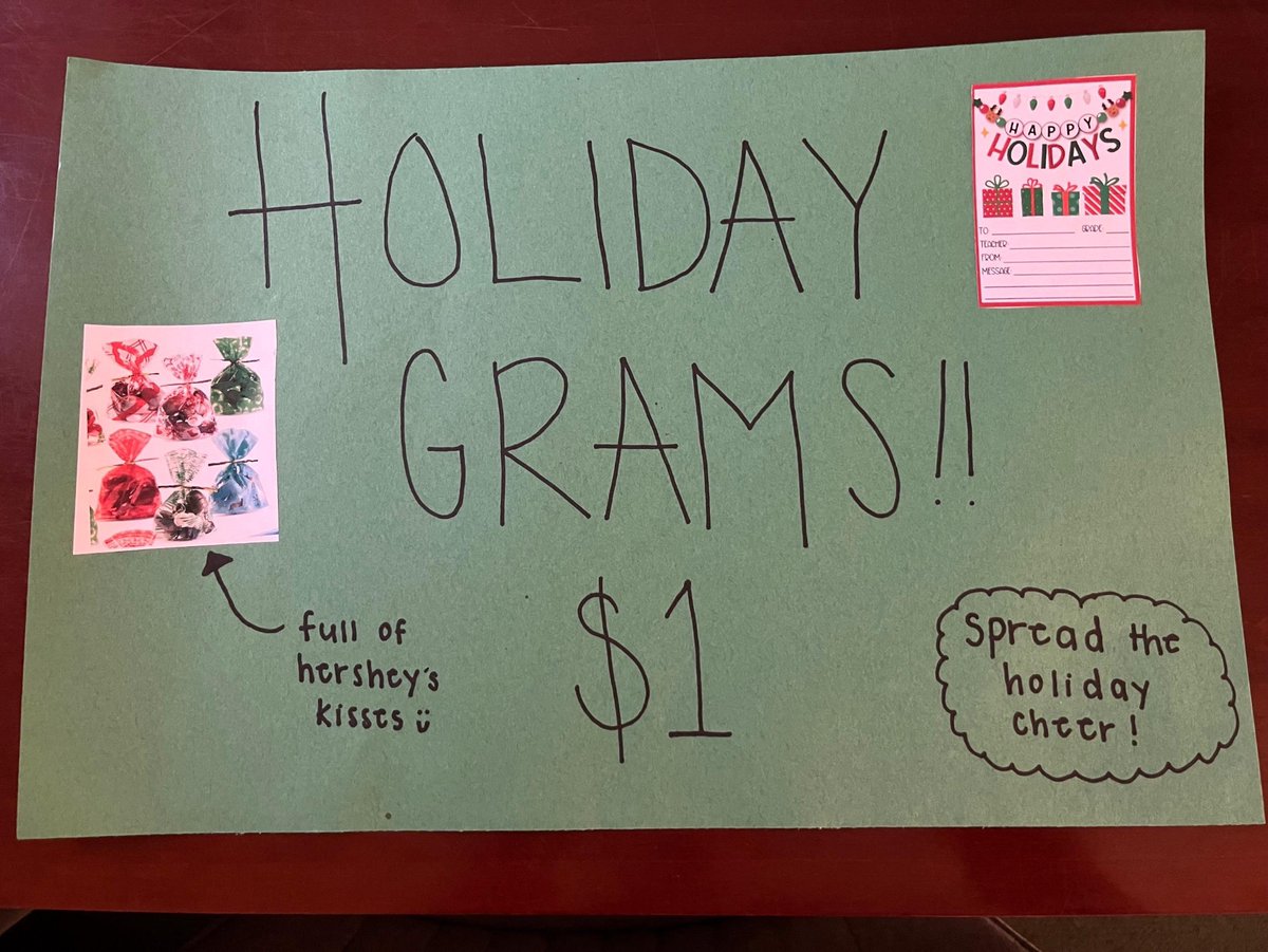 MrsKaiser_clsd's tweet photo. Holiday grams are still on sale tomorrow and Friday during lunch! https://t.co/cglQtSbTsl