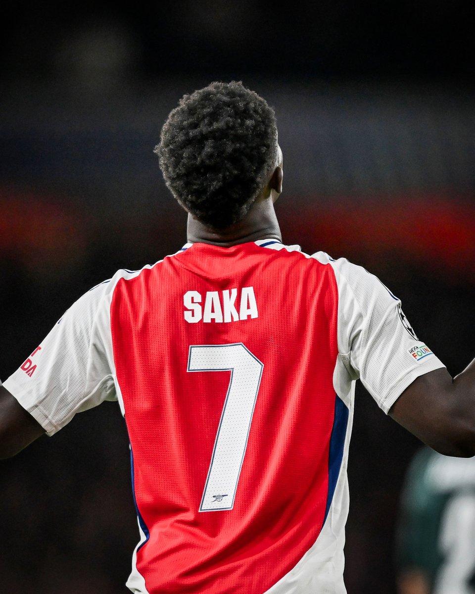 brfootball's tweet photo. Bukayo Saka at home in the Champions League:

7 games
6 goals
3 assists

🏠 https://t.co/ROmGQ6wNRJ